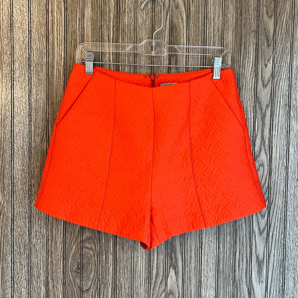 KOOKAI Australian Orange Quilted Short Shorts Hot Pants